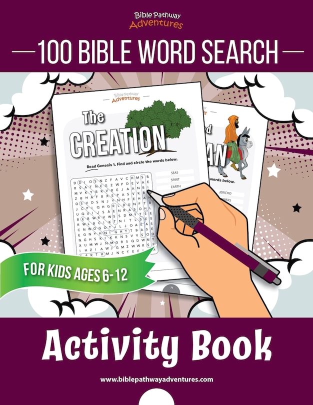 Front cover_100 Bible Word Search Activity Book