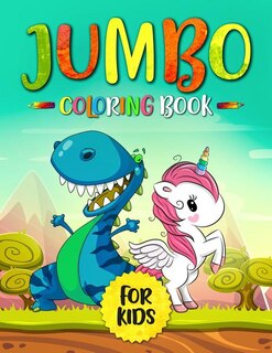 Jumbo Coloring Book for Kids: Dinosaurs and Unicorns (80 Coloring Pages) image number 0