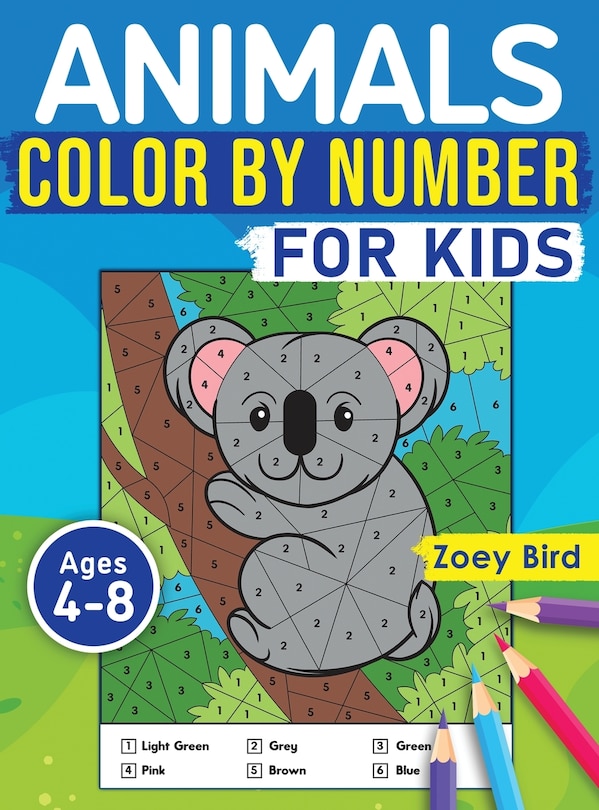 Animals Color by Number for Kids: Coloring Activity for Ages 4 - 8 image number 0