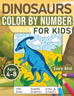 Front cover_Dinosaurs Color by Number for Kids