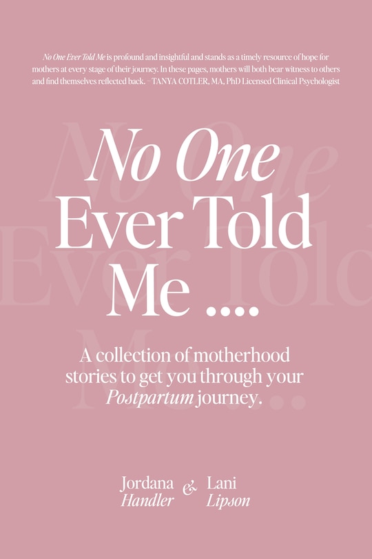 Front cover_No One Ever Told Me