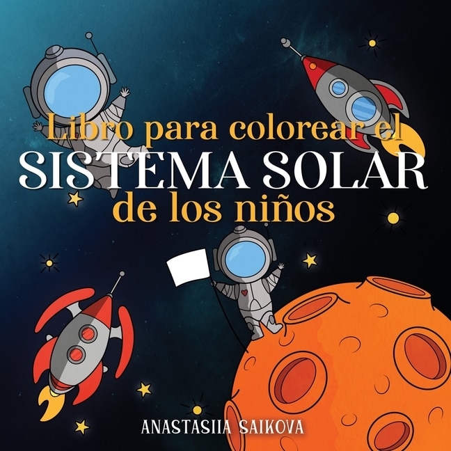 Front cover_Libro para colorear el sistema solar de los niños