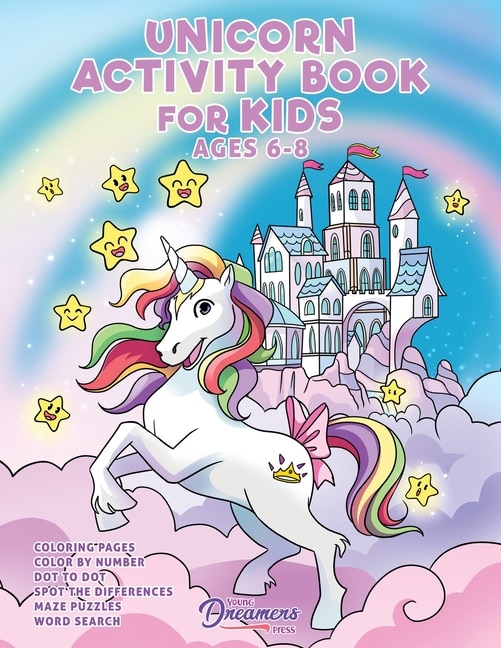 Front cover_Unicorn Activity Book for Kids Ages 6-8