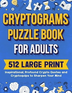 Front cover_Cryptograms Puzzle Book For Adults