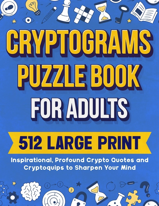 Front cover_Cryptograms Puzzle Book For Adults