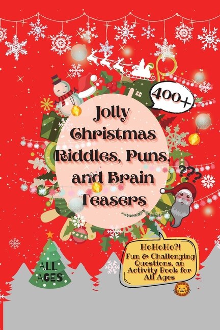 Front cover_Jolly Christmas Riddles, Puns, and Brain Teasers