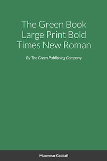 The Green Book Large Print Bold Times New Roman