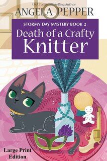 Front cover_Death of a Crafty Knitter - Large Print