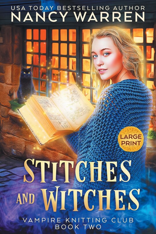 Front cover_Stitches and Witches (Large Print)