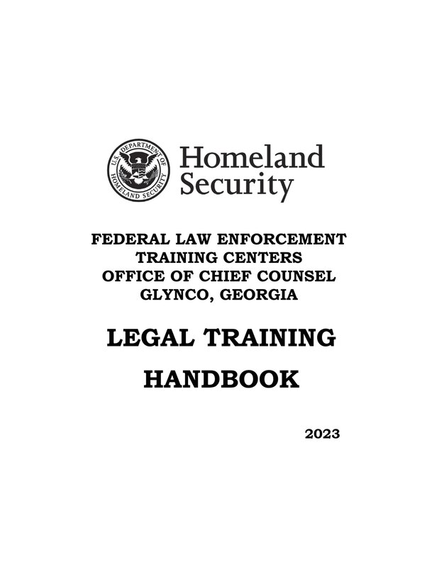 Front cover_Legal Training Handbook 2023