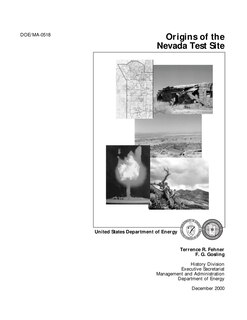 Couverture_Origins of the Nevada Test Site (DOE/ MA-0518)