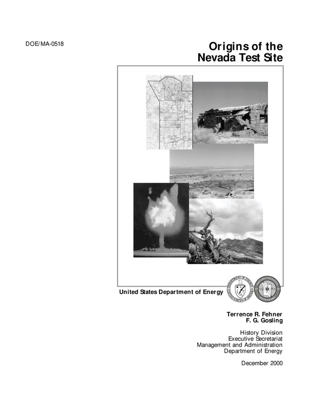 Couverture_Origins of the Nevada Test Site (DOE/ MA-0518)