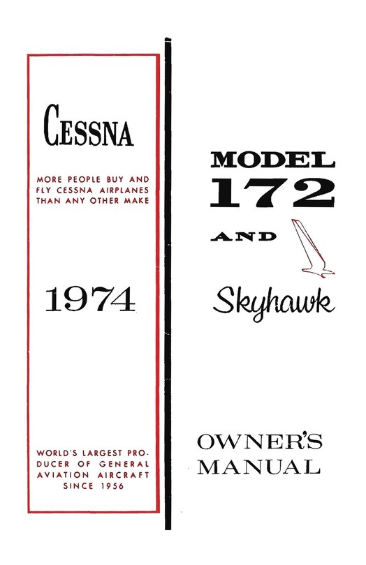 Front cover_Cessna 1974 Model 172 and Skyhawk Owner's Manual