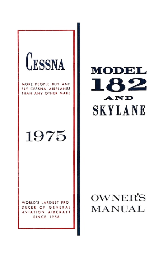 Front cover_Cessna 1975 Model 182 and Skylane Owner's Manual