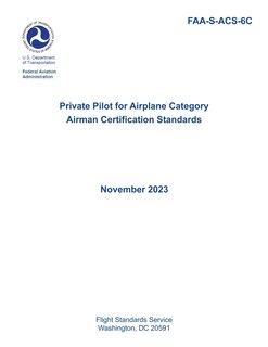 Front cover_FAA-S-ACS-6C Private Pilot for Airplane Category Airman Certification Standards
