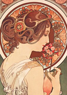 Couverture_Carnet Blanc, Affiche Mucha, La Primevère