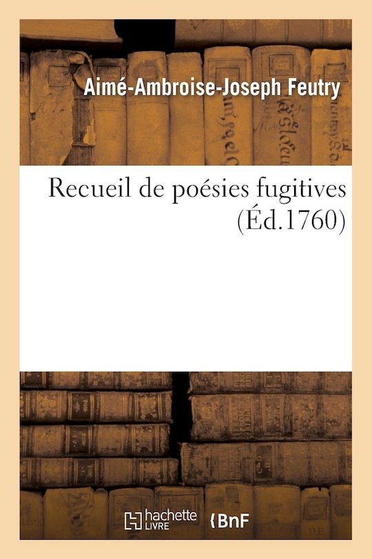 Couverture_Recueil de Po&eacute;sies Fugitives