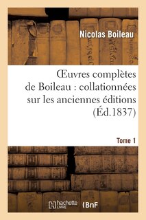 Front cover_Oeuvres Complètes de Boileau. Tome 1