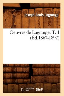 Front cover_Oeuvres de Lagrange. T. 1 (Éd.1867-1892)