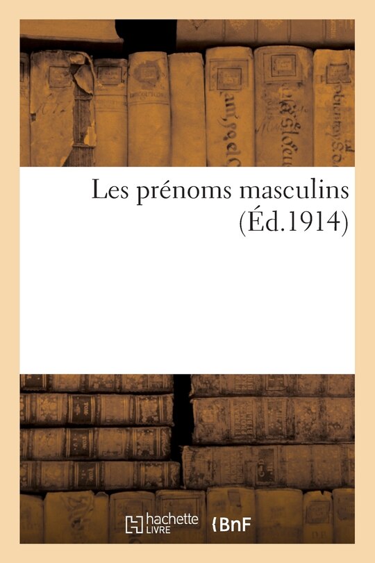 Couverture_Les Prénoms Masculins
