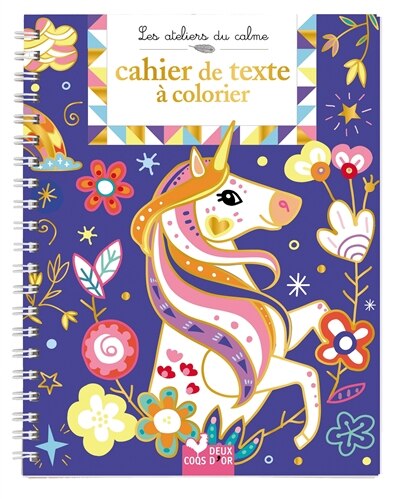 Cahier de texte a colorier