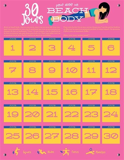 Poster bucket list -beach body