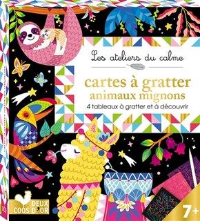 Cartes a gratter animaux mignons