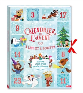 Couverture_Mon calendrier de l'Avent à lire et à écouter : 24 livres, 1 très grand cherche et trouve