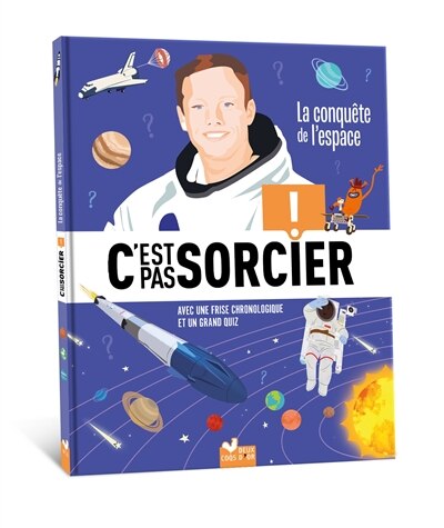 Front cover_La conquête de l'espace : avec une frise chronologique et un grand quiz