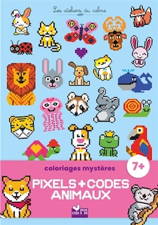 Couverture_Coloriages mystères pixels et codes Animaux
