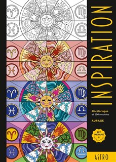 Couverture_Inspiration astro : 60 coloriages et 100 modèles