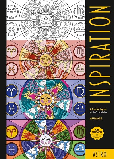 Couverture_Inspiration astro : 60 coloriages et 100 modèles