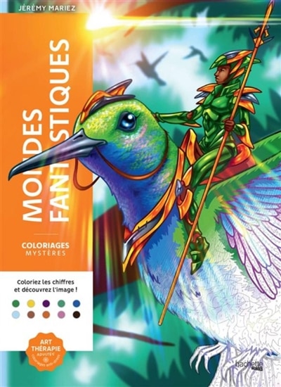 Couverture_Coloriages mystères : Mondes fantastiques