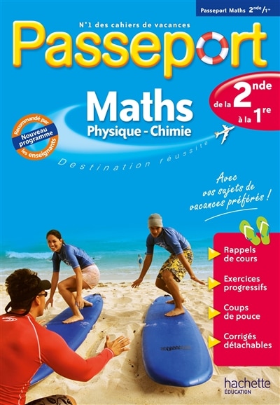 Front cover_Passeport maths, physique chimie, de la 2de à la 1re