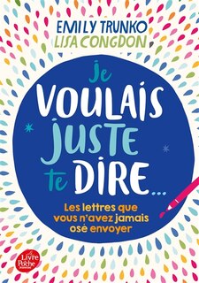 Front cover_Je voulais juste te dire...
