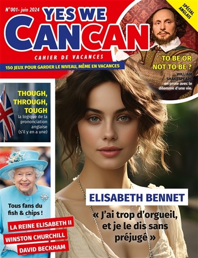 Front cover_Yes we cancan : cahier de vacances : 150 jeux pour garder le niveau, même en vacances, Vol. 1. Spécial anglais