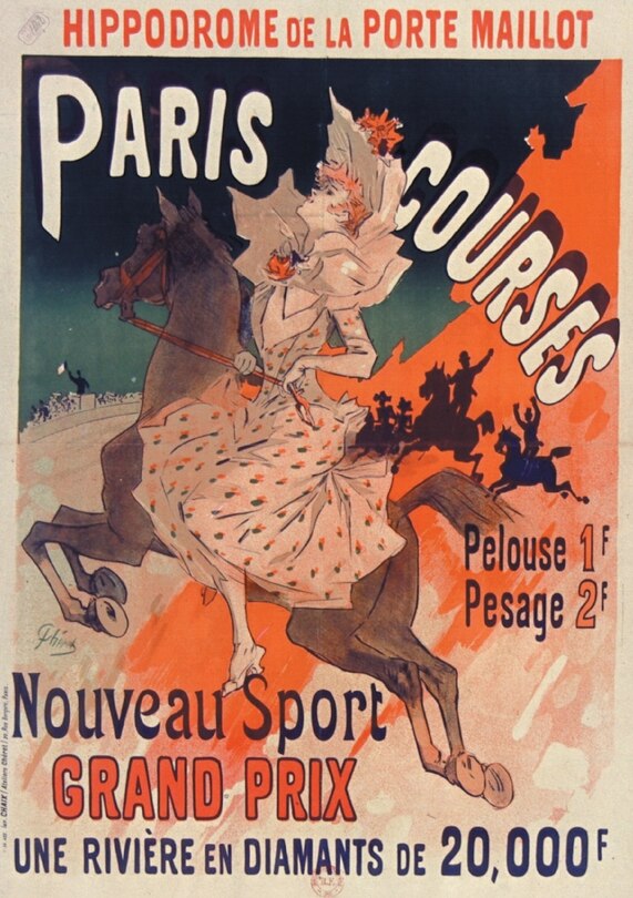 Couverture_Carnet Ligné Affiche Hippodrome Porte Maillot Paris