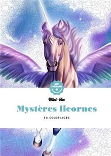 Couverture_Mystères licornes : 48 coloriages