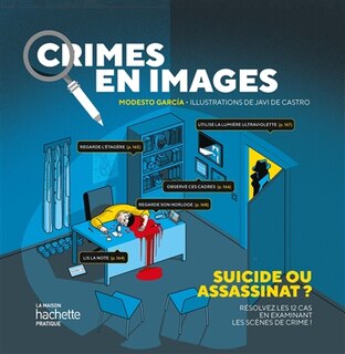 Front cover_Crimes en images : suicide ou assassinat ? : résolvez les 12 cas en examinant les scènes de crime !