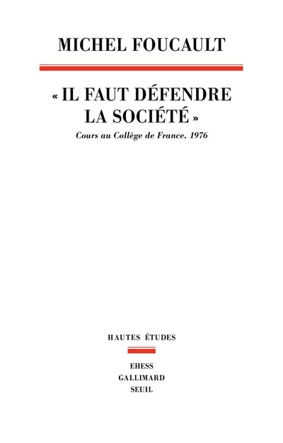 Front cover_Il faut défendre la société