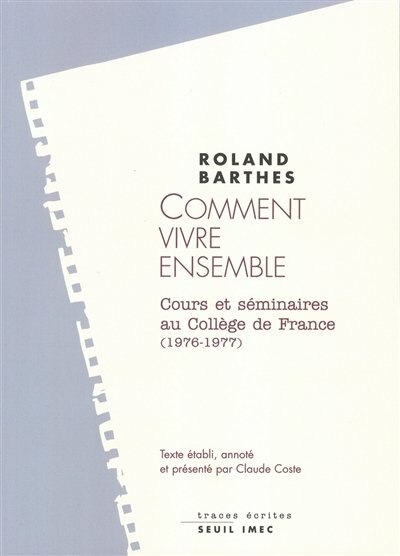 Front cover_Comment vivre ensemble