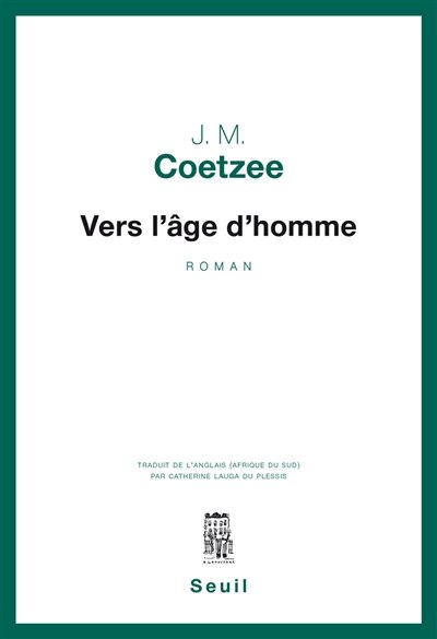 Front cover_Vers l'âge d'homme