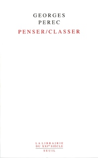 Front cover_Penser, classer