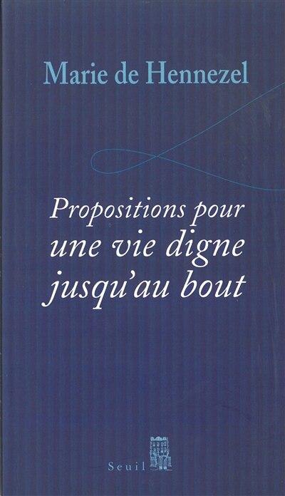 Front cover_Propositions pour une vie digne jusqu'au bout