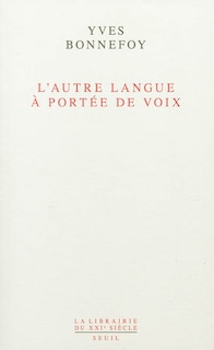 Couverture_Autre langue &agrave; port&eacute;e de voix (L')