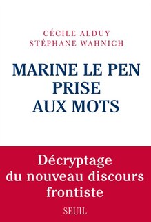 Couverture_Marine Le Pen prise aux mots