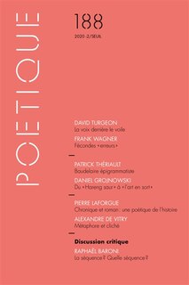 Front cover_Poétique, n°188