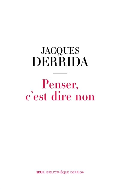 Front cover_Penser, c'est dire non