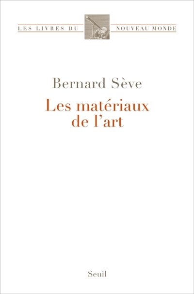 Couverture_Les mat&eacute;riaux de l'art
