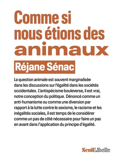 Front cover_Comme si nous étions des animaux